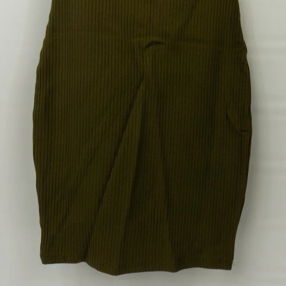 LoveLA Sara Tube Top Halter Dress Olive Green - Picture 3 of 8